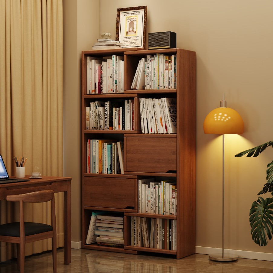 Estante de libro retráctil de esquina con puerta de gabinete estante de almacenamiento de piso sala de estar estante de almacenamiento contra la pared estante de almacenamiento a prueba de polvo estante de almacenamiento estante de libros