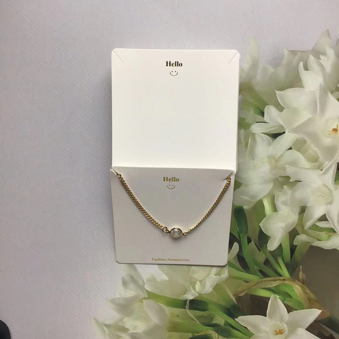 1 Pieza Estilo Simple Fiesta Banquete Autofoto Color Sólido Tarjetas De Embalaje De Joyería display picture 5