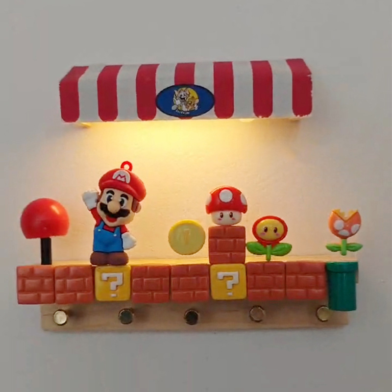 Super Mario Key Hanging Home Punch-Free Magnetic Creative Decorative Entrance Key Storage Hook Super Mario Key Hanging Home Punch-Free Magnetic Creative Decorative Entrance Key Storage Hook