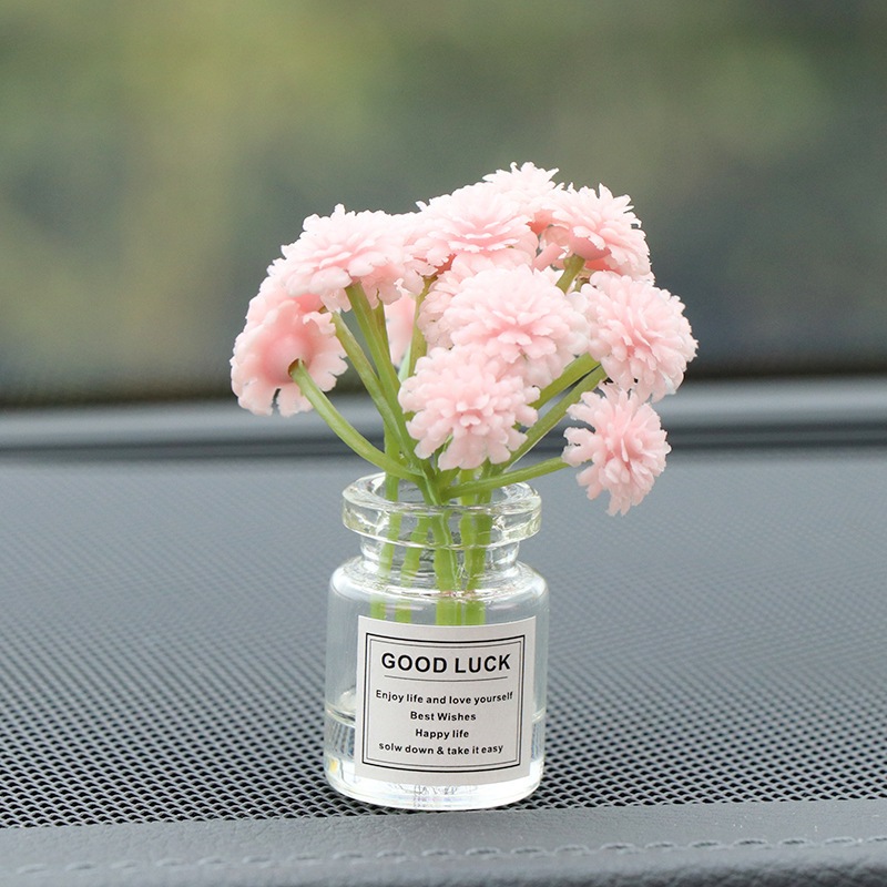 Red de Internet jarrón fresco flor casa de muñecas mini interior del coche decoración de la consola central decoración del coche simple