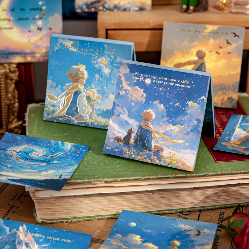 Papel Sr. San Xiang paquete de notas de estampado de oro Diario de viajes alrededor del universo Mensaje original de los estudiantes de literatura y arte Notebook