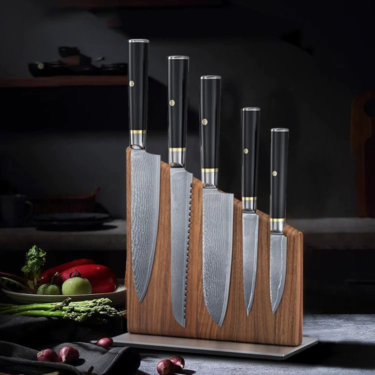 Торговый Amazon набор ножей из дамасской стали для дома кухня овощной мясной кухонный нож с ручкой в виде цветка