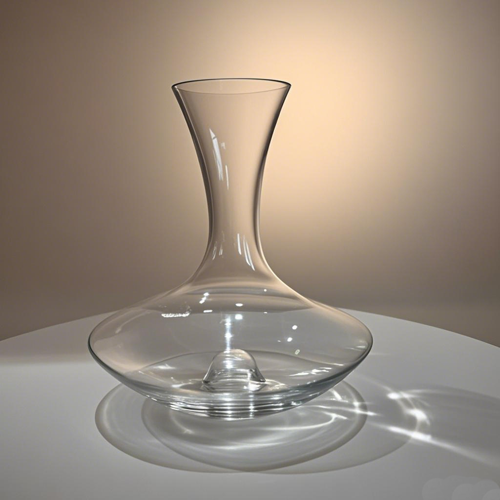 Decantador de Vino de Cristal Minimalista con Fondo Cóncavo para Vino Tinto
