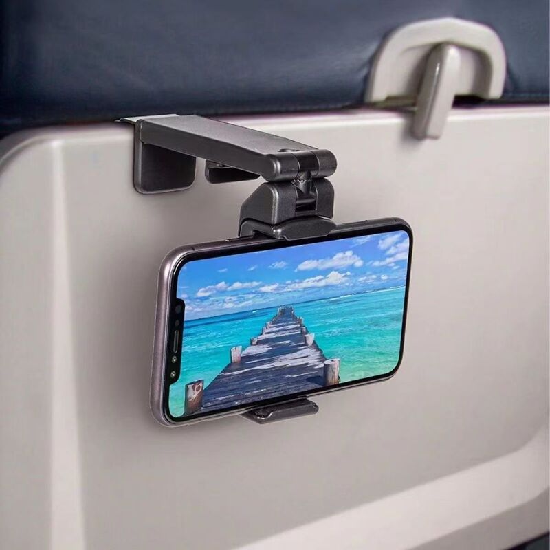 旅行用携帯電話ホルダー、ポータブル高速鉄道・航空機タブレットユニバーサルサポートスタンド、デスクトップ固定クリップ、360度回転、ドロップシッピング対応|undefined
