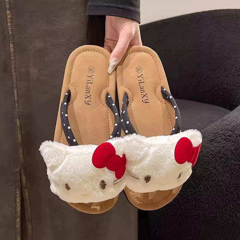 Hello Kitty, нескользящие модные вьетнамки, слайд, западный стиль