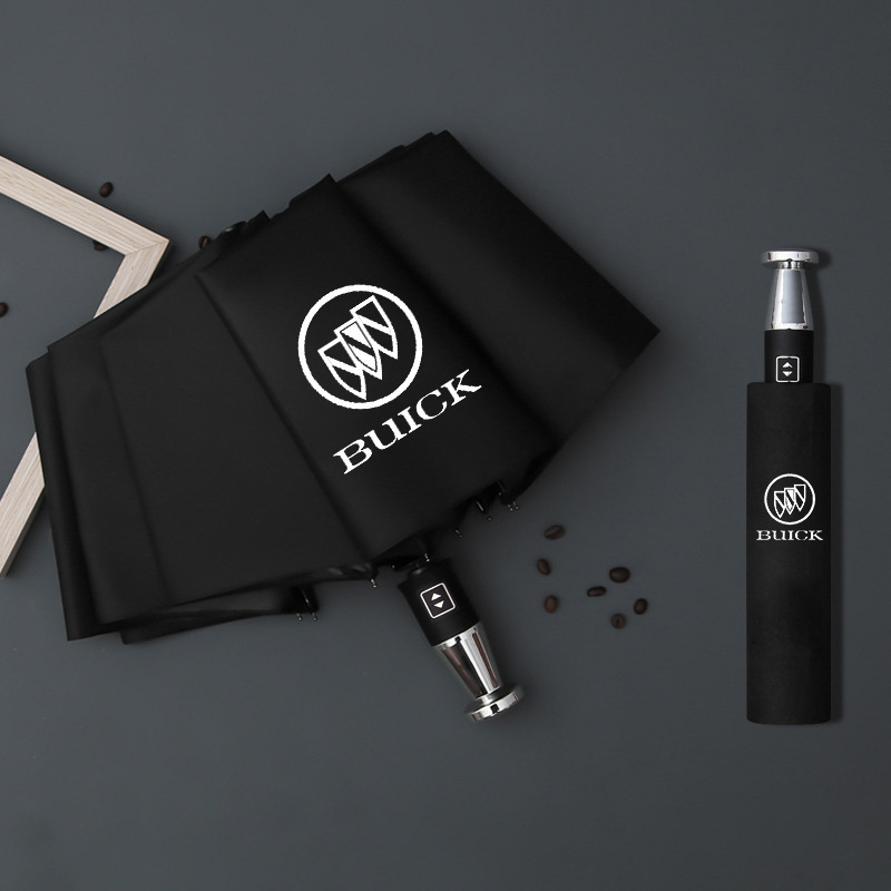 Paraguas Rolls-Royce con 10 varillas, plegado automático, revestimiento negro para protección solar, paraguas Mercedes, paraguas con logotipo de coche de tienda 4S.