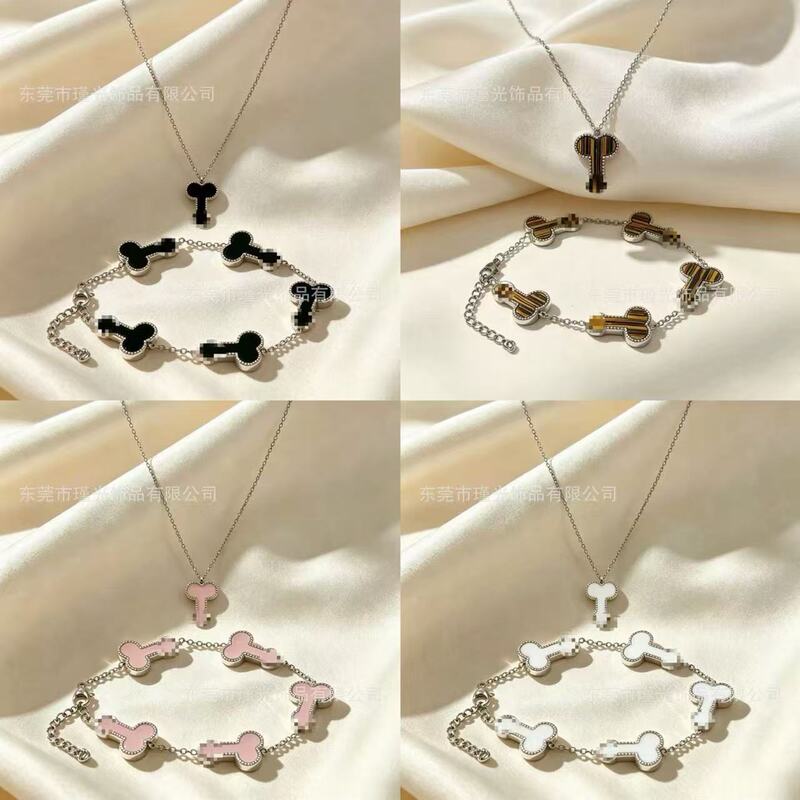Dick Ya Bao quirky personality necklaces and bracelets hip-hop high street trendy men's and women's music festival party fashion collarbone chains Dick Ya Bao quirky personality necklaces and bracelets hip-hop high street trendy men's and women's music festival party fashion collarbone chains