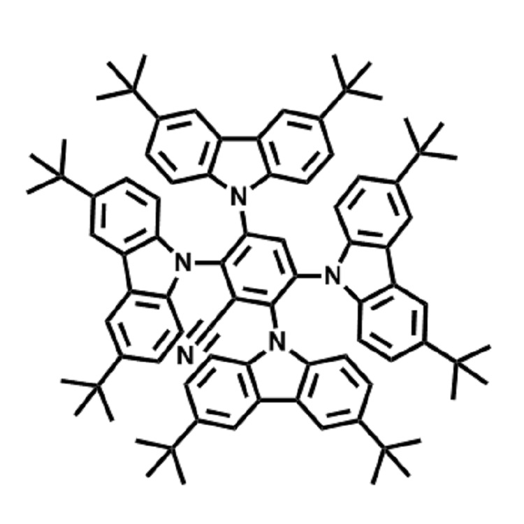 2,3,5,6-四(3,6-二叔丁基-9H-咔唑-9-基)苯甲腈 CAS:2055722-93-3
