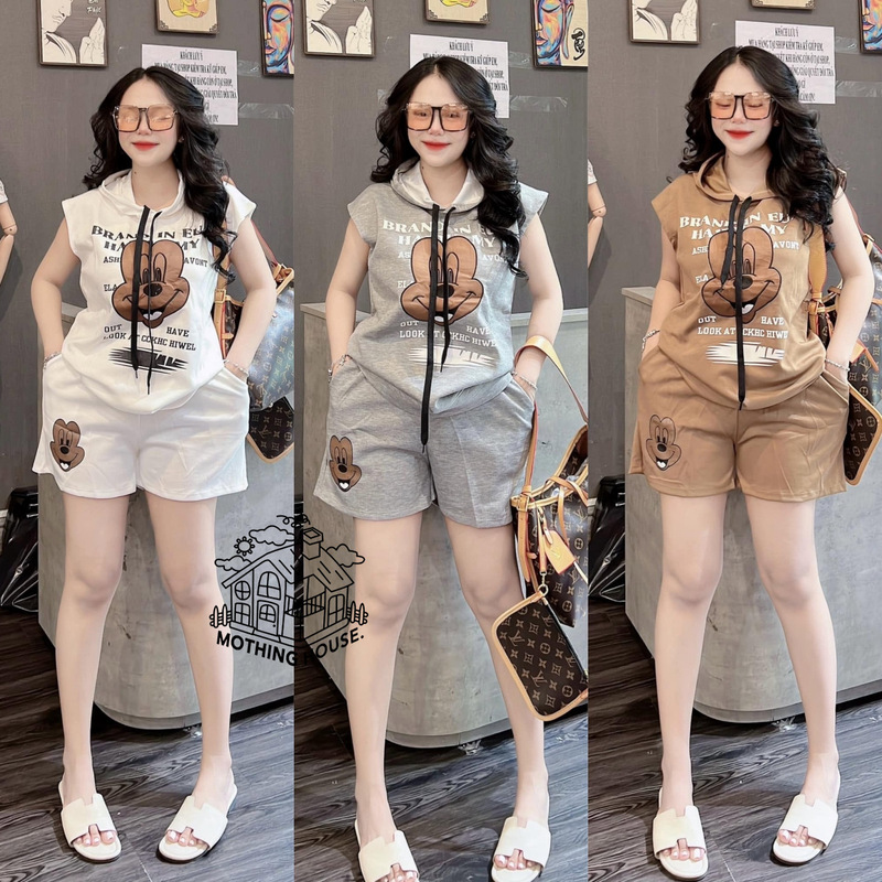 Southeast Asian Fashion suit Women's Summer New Loose Hooded Sleeveless Top Sports Shorts Casual Two-piece Fashionable Set Southeast Asian Fashion suit Women's Summer New Loose Hooded Sleeveless Top Sports Shorts Casual Two-piece Fashionable Set