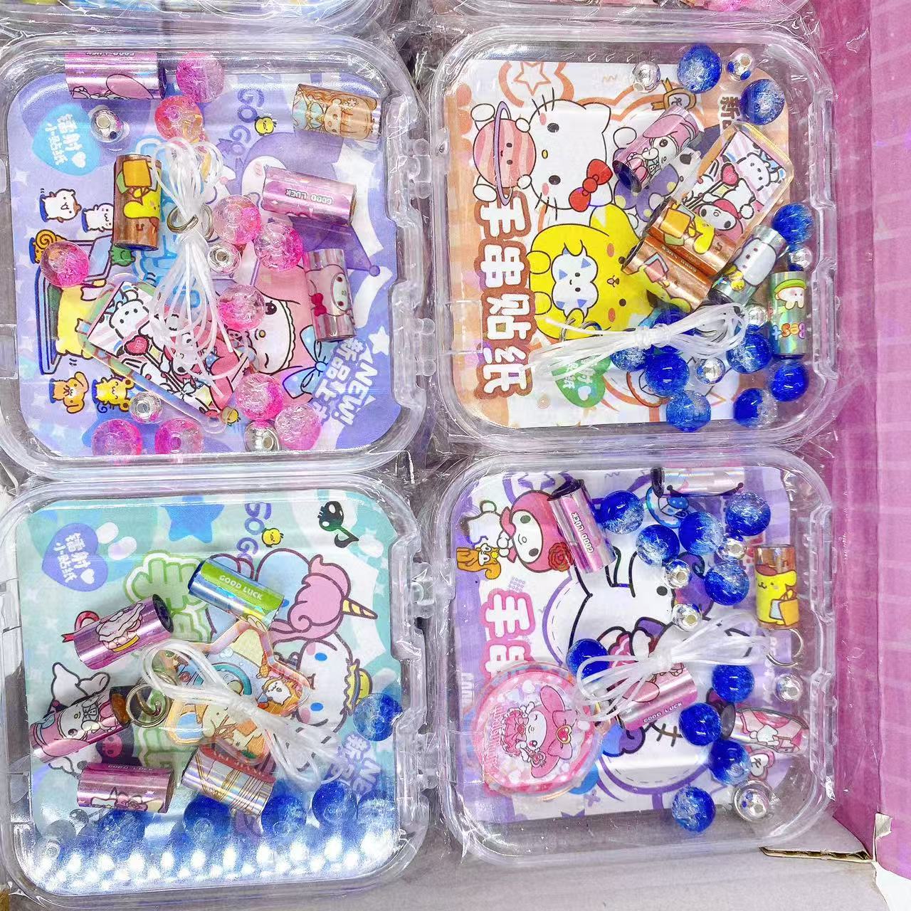 Creativo DIY pegatinas de pulseras regalos navideños decoración joyas regalos del día de los niños pulseras de cristal regalos dibujos animados