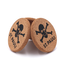 源头厂家生产圆形加厚软木丝印杯垫   批发定 制吸水隔热软木垫