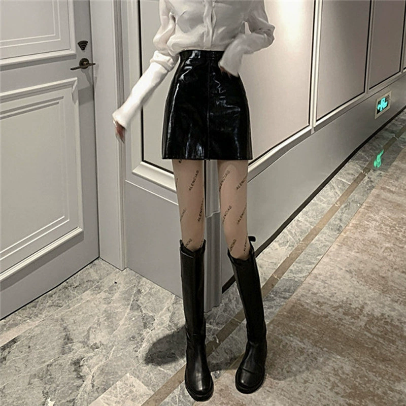 Letter stockings tide brand sexy black silk B lethaver stockings light leg anti -shreds fake pseudo meat cut stockings