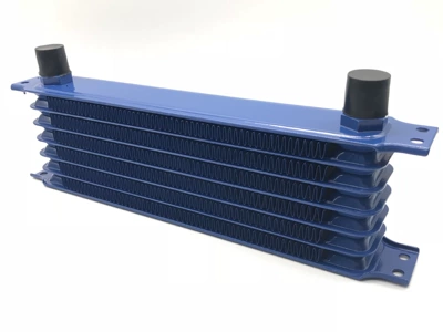 Car modification blue black Japanese 7/10/13/15 row radiator oil cooler universal radiator (car radiator) - 7-row-blue