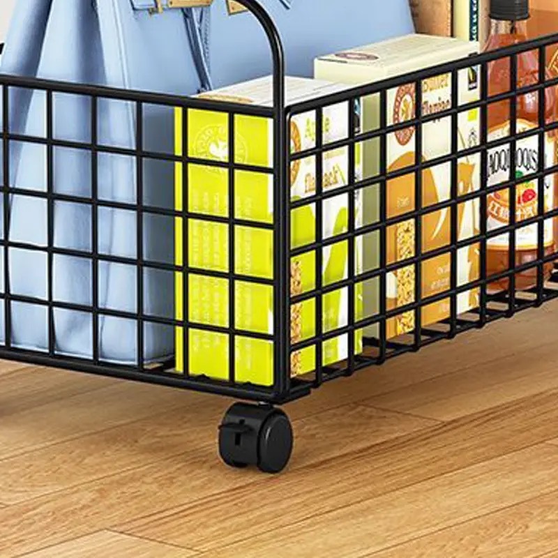 Cesta de almacenamiento debajo de la mesa con caja de acabado de poleas, cesta de almacenamiento de libros para estudiantes, cesta de almacenamiento de juguetes móviles