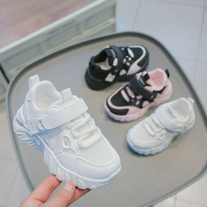 Children's sports shoes, white shoes for boys for leisure, soft sole
