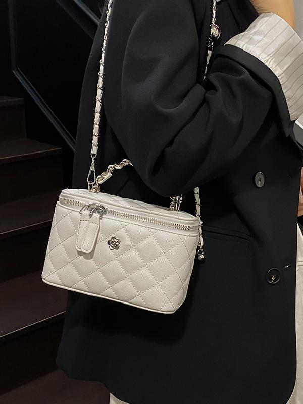 Caviar pequeña fragancia cadena de rombos bolsa cuadrada pequeña mujer 2025 nuevo bolso bandolera popular de alta gama de todos los partidos