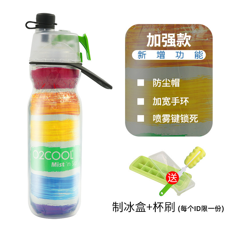 喷雾水杯塑料保冷户外运动水杯儿童可挤压O2CO美国OL便携喷健身|undefined