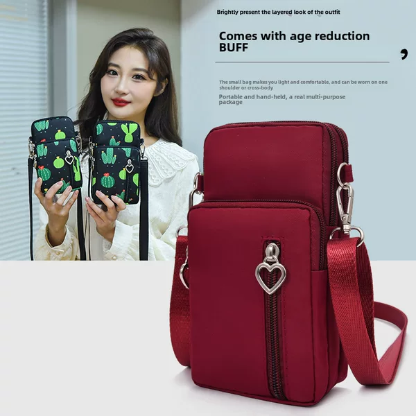 2023 New Mobile Phone Bag Women's Crossbody Bag Mini Small Bag Mobile Phone Bag Hanging Neck Portable Wrist Coin Purse