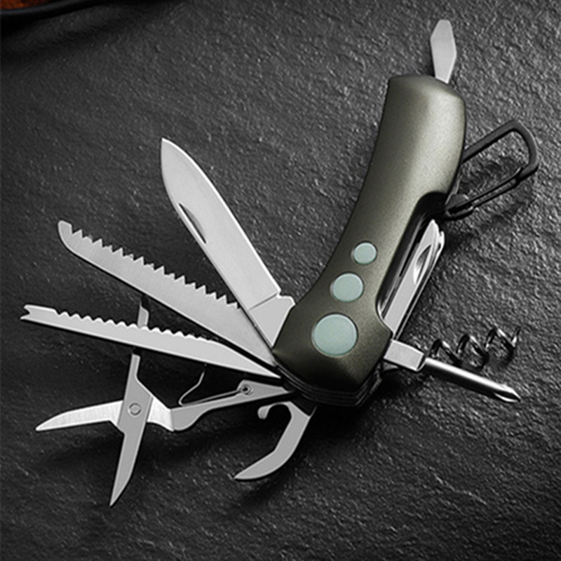 不锈钢折叠刀铝合金手柄刀具多功能小刀登山 户外EDC工具迷你小刀