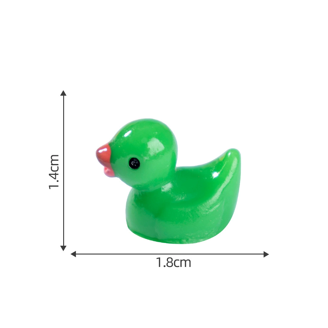 Pendant (B.Duck) mini duck minifigure, glossy resin, assorted colors, 1.8×1.2×1.6 cm
