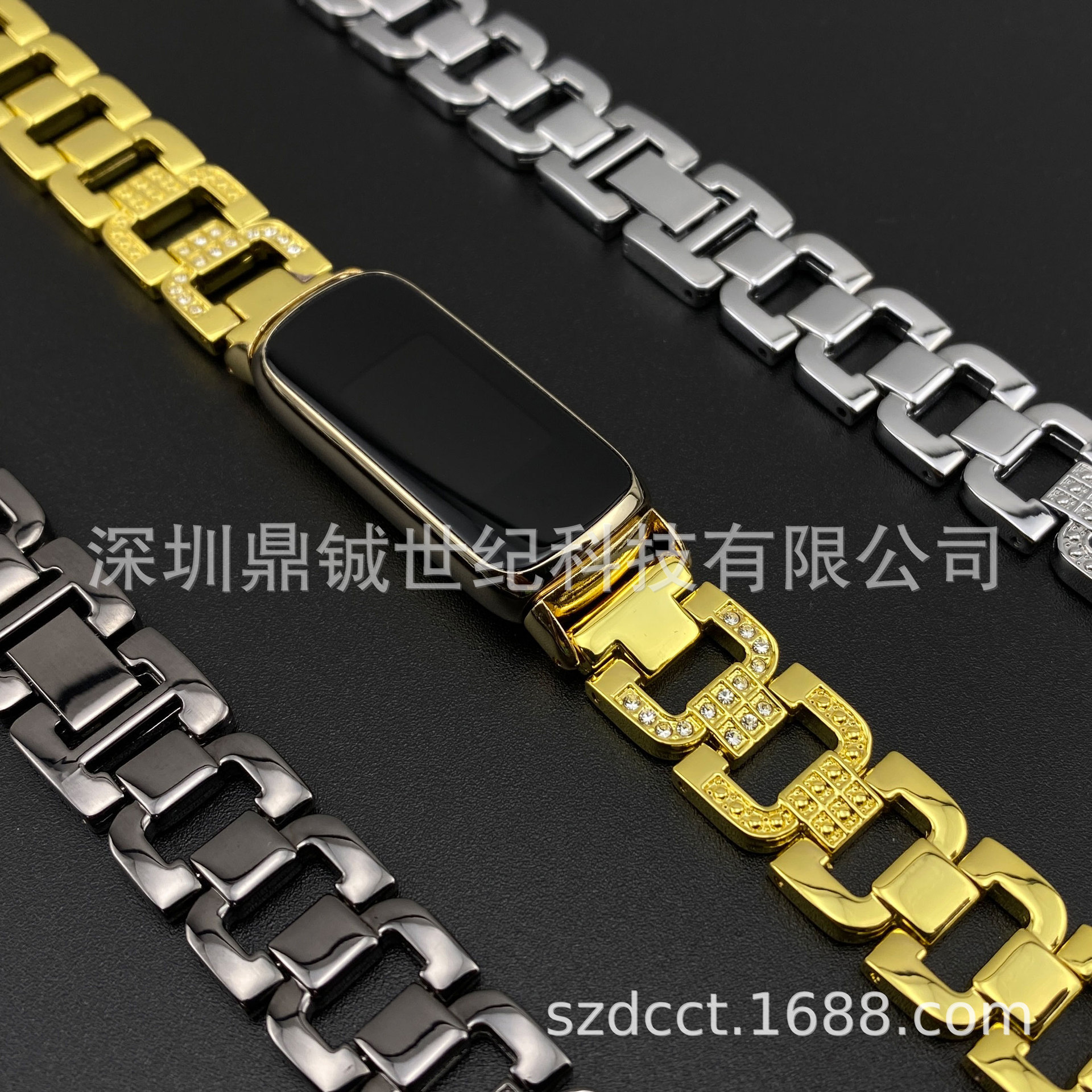 适用Fitbit-Luxe智能手环金属个性化表带 私模金属链接头源头厂家
