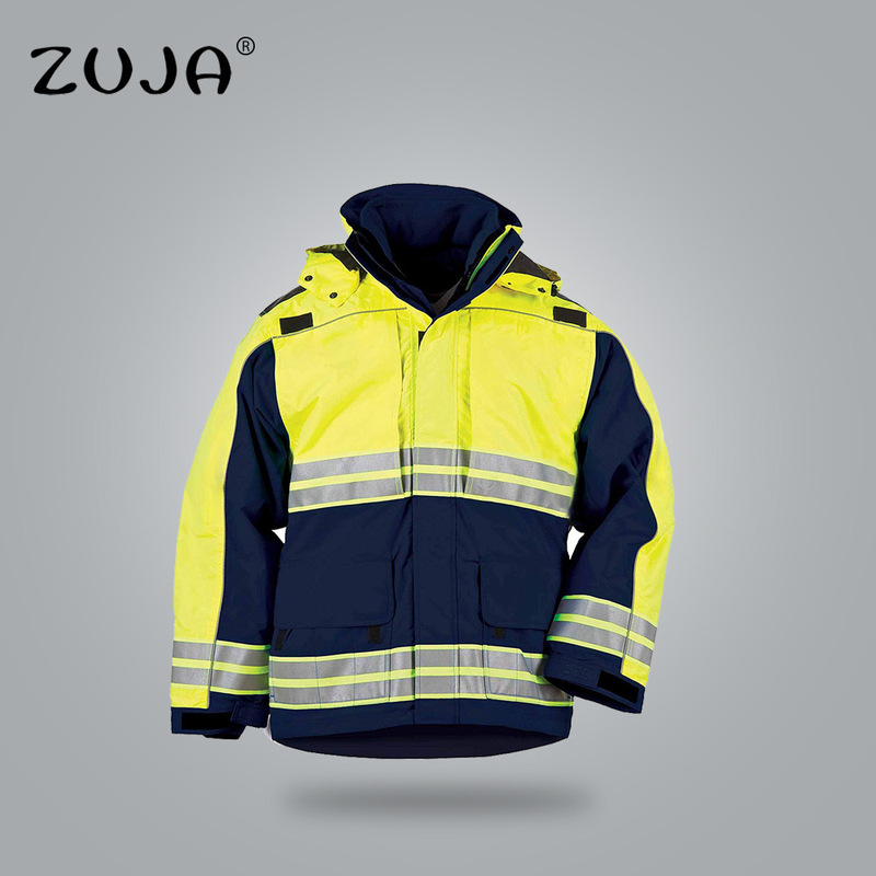 Waterproof Windbreaker Safety Jacket Fluorescent Yellow with Black Oxford Fabric Reflective Clothing Reflective Jacket Waterproof Windbreaker Safety Jacket Fluorescent Yellow with Black Oxford Fabric Reflective Clothing Reflective Jacket