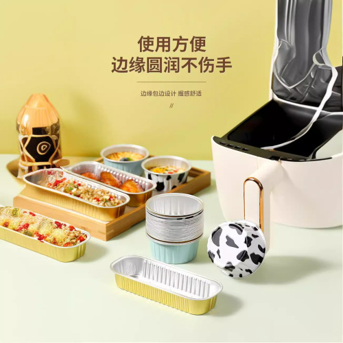 Disposable tin foil box pudding cheese muffin snow meiniang round color aluminum foil baking cup factory wholesale