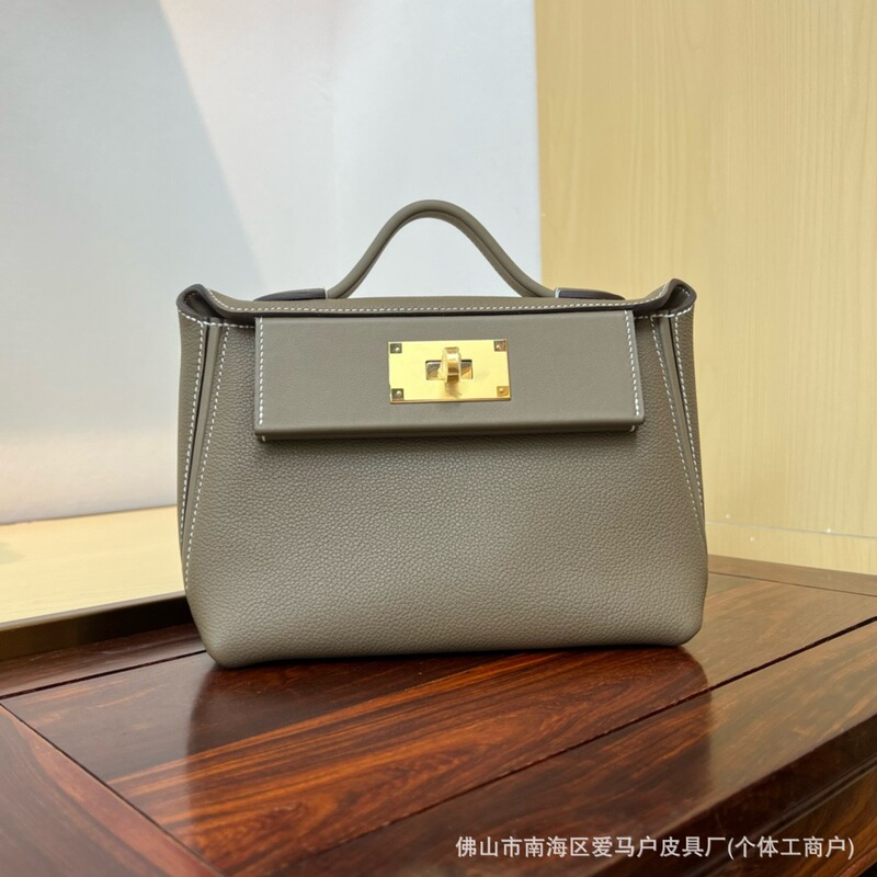 头层Swift皮蜡线手缝2424mini单肩手提斜挎包饺子包高品质轻奢包|undefined