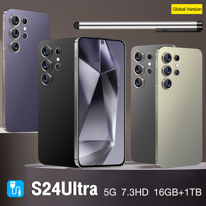 Cross-Border S24Ultra 7.3inch Smartphone 16+1t Foreign Trade Mobile Phone Source Manufacturer Aliexpress (Hot Model)