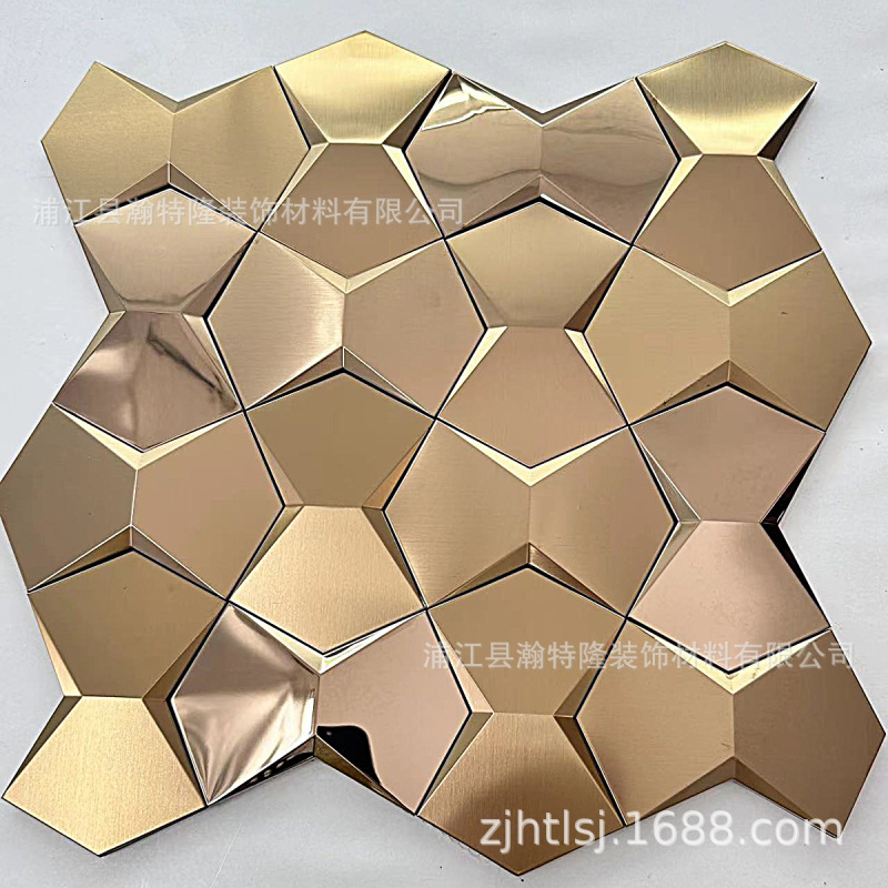 Stereo Butterfly Stainless Steel Mosaic Tile KTV Cafe Bar 3D Stereo Convex Metal Background