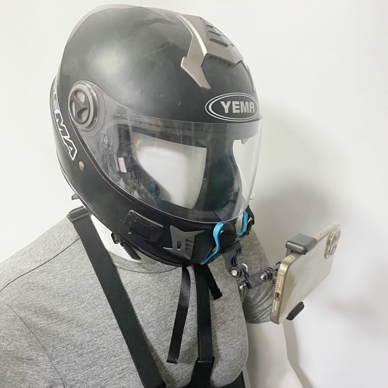 Soporte de Mentón para Casco GoPro13, Correa de Mentón para Casco de Motocicleta + Accesorios Pequeños Universales para Teléfonos Móviles y Cámaras de Acción