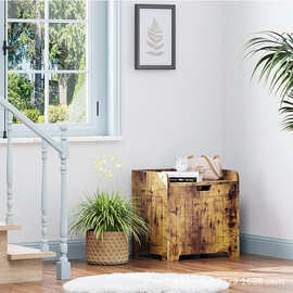 木质外观家具储物台柜升降式木制玩貝箱收纳盒带安全铰链储物箱