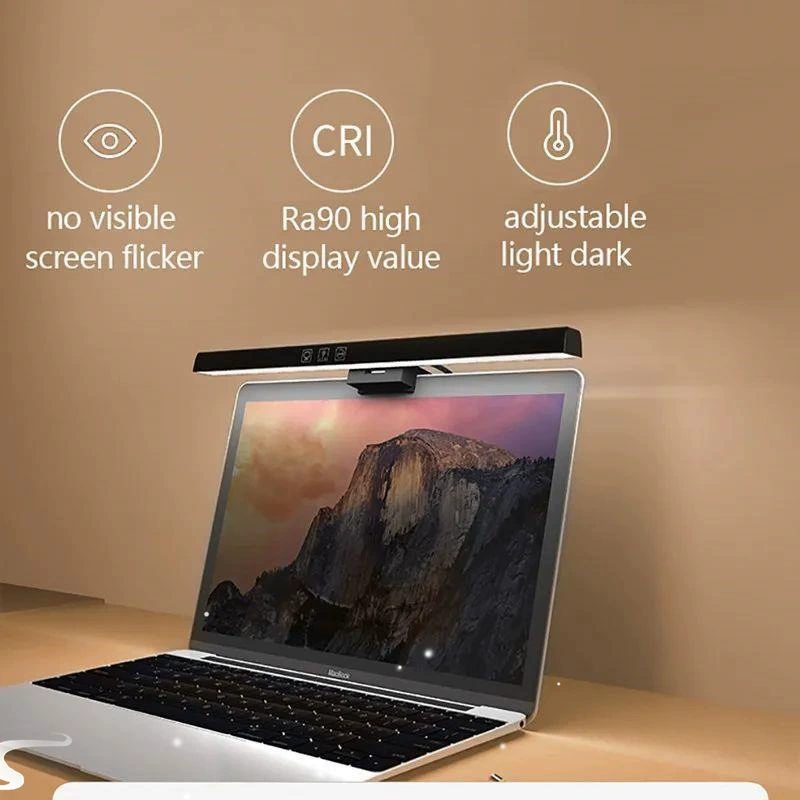 Eye-Care LED Desk Lamp for Monitors, 50cm Adjustable Screen Light for Computer and PC