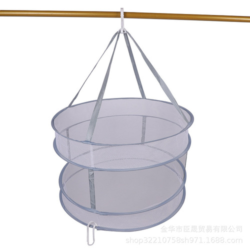 Double-layer Clothesline Basket Drying Mesh Bag Clothes Rack Dirty Clothes Basket Socks Drying Magic Home Knitwear Drying Mesh Bag