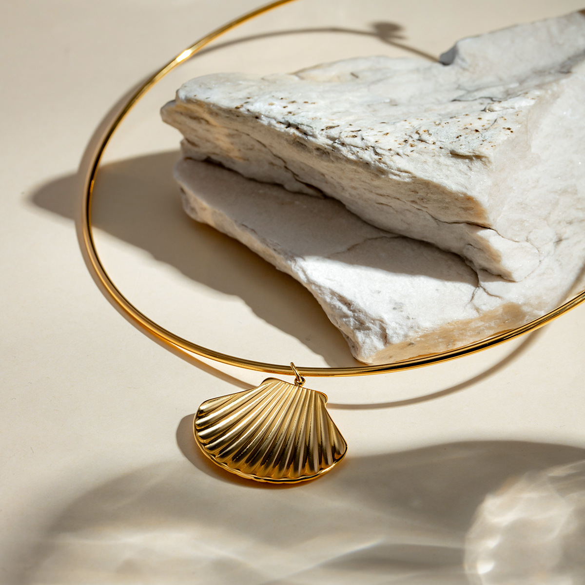 Wholesale Stainless Steel Necklace Casual Daily Style Shell Starfish Pendant Necklace