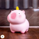 Standing small pink b little yellow duck