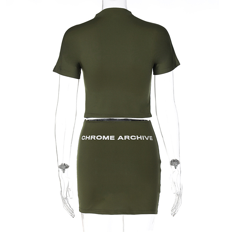 Completo gonna donna con top girocollo e gonna aderente_voghion.com