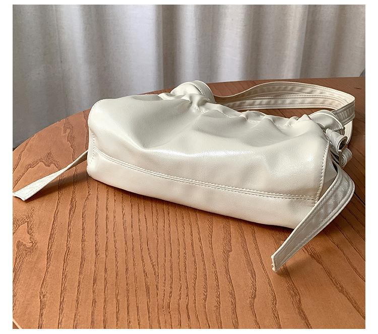 Borsa tote in morbida pelle per pendolari, grande capacità, da donna, versione coreana di nicchia, nuova borsa plissettata estiva da donna, singola_voghion.com