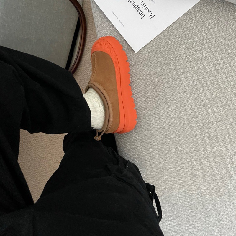 Schneestiefel Stiefeletten Schuhe Kurze Designer Bottes Schaffell Chesut Olive Hickory Sand Senfsamen Winter Warme Wollplattform Dicke Sohle Schuhstiefeletten_voghion.com