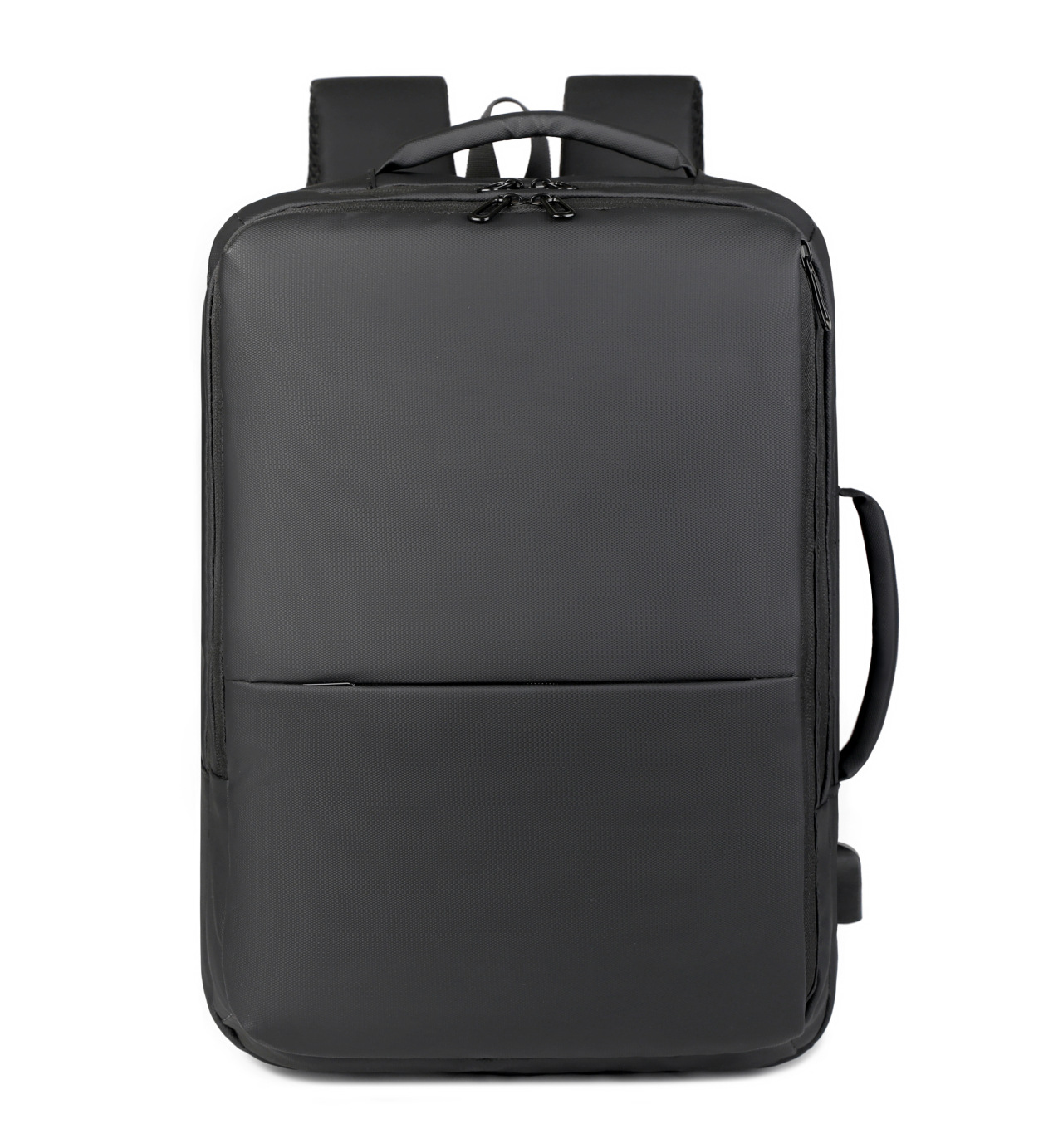 Men's Leather Laptop Business Backpack Water-resistant Commuting_voghion.com