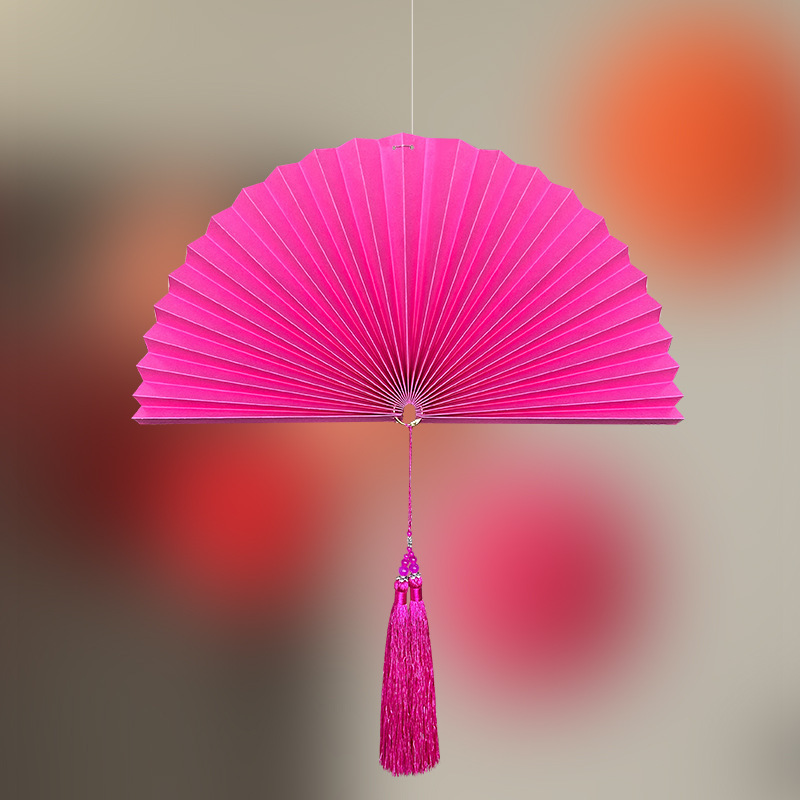 纸花扇折扇婚礼装饰手工纸扇花立体拉花派对结婚新房婚房布置装饰|undefined