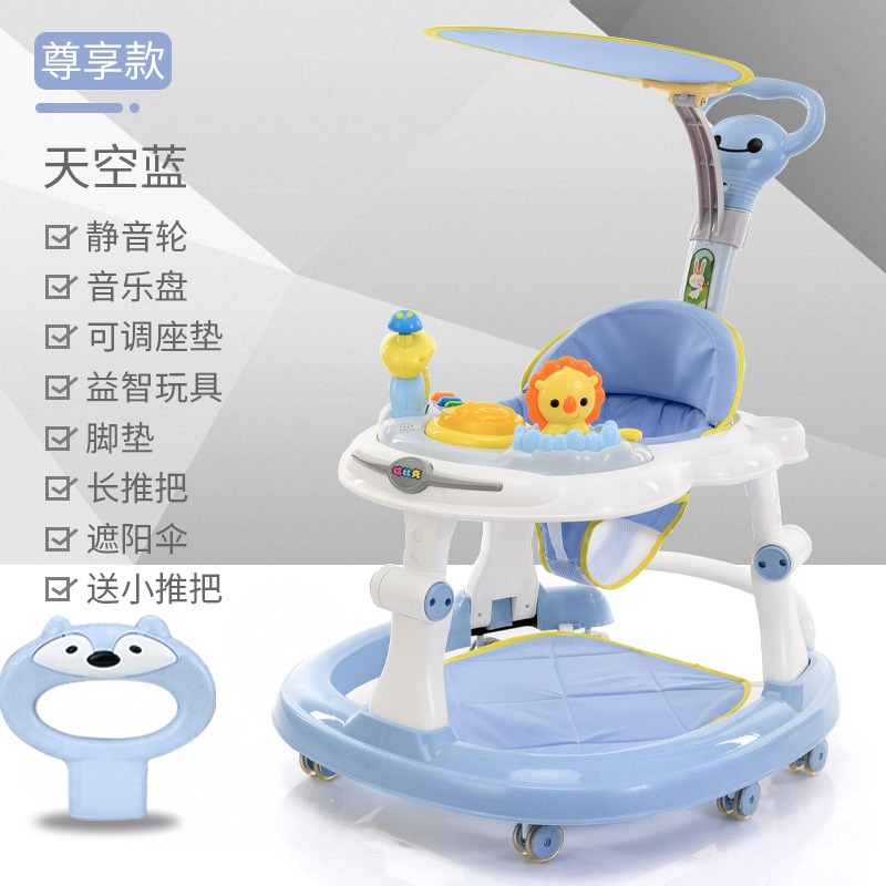 Baby Walker anti-o-pierna multifuncional resistente a la caída anti-Flip niña niño bebé ayuda para caminar carro portátil en forma de U image 19