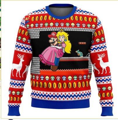 2024 venta caliente 3D impresión digital spot hombres casual todo-fósforo hombro de manga larga suéter suelto cuello redondo