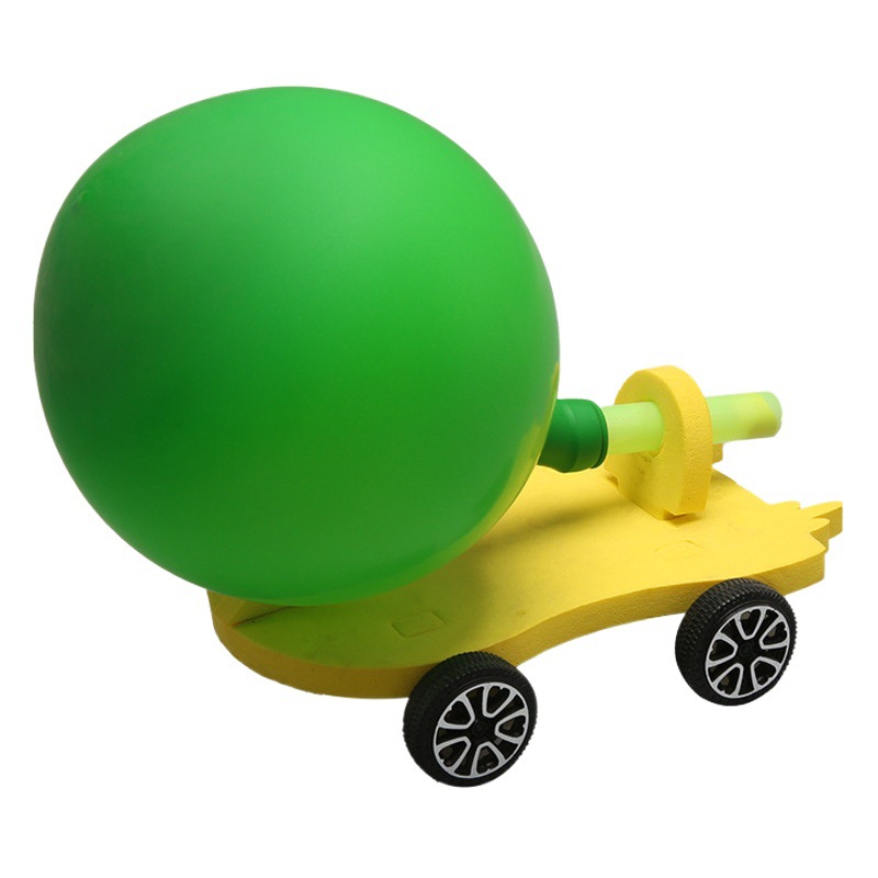 Bricolaje globo retroceso coche estudiante ciencia experimento equipo ciencia y tecnología para niños pequeña producción Ciencia creativa y educación Juguetes