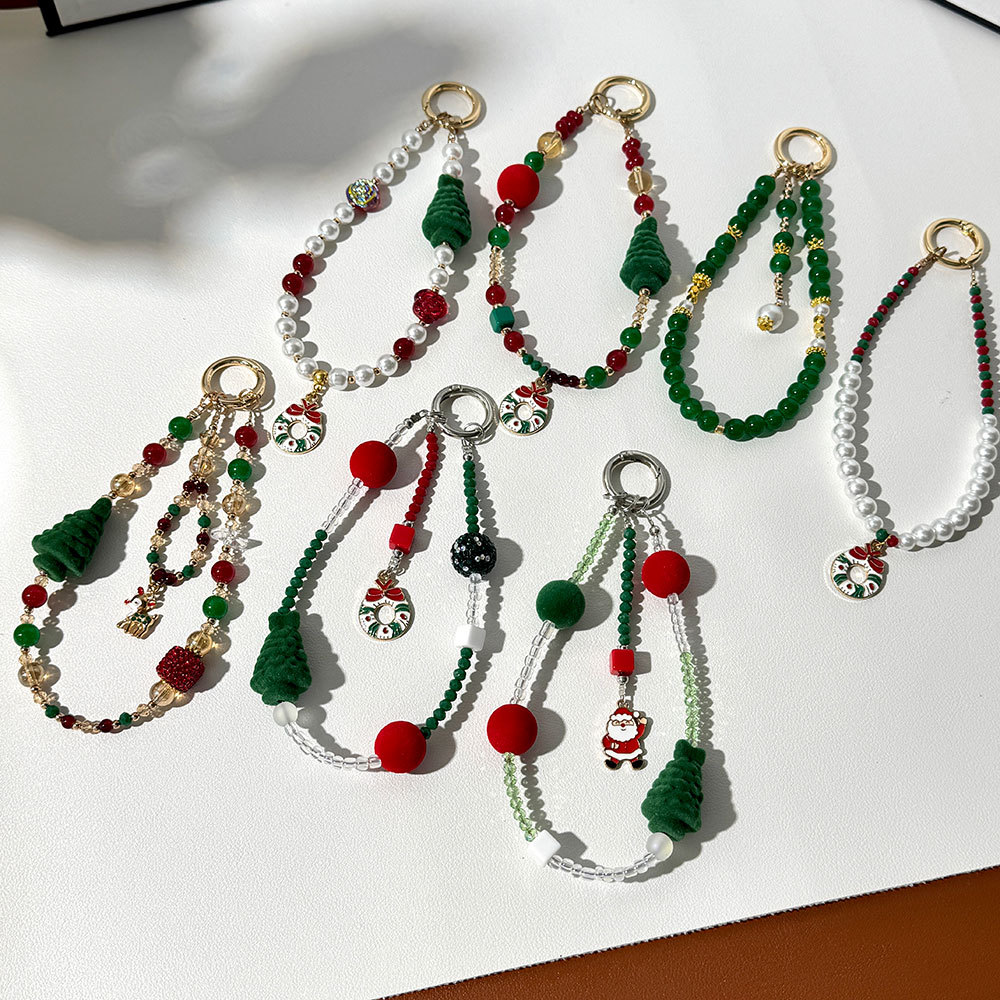 26 Santa Claus Mobile Phone Chains, Exquisite Mobile Phone Pendants, Luggage Pendants, Keychains, Mobile Phone Anti-Lost Lanyards, Pendants
