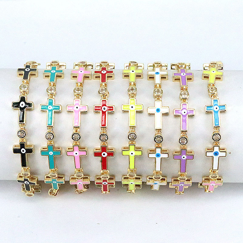 Novelty Cross Copper Plating Bracelets display picture 2