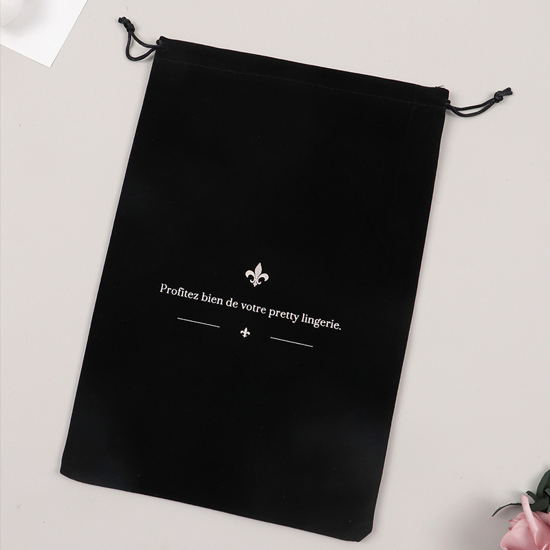 Varsbaby One-time Delivery Clothing Velvet Face Fabric Bag Drawstring Storage Bag