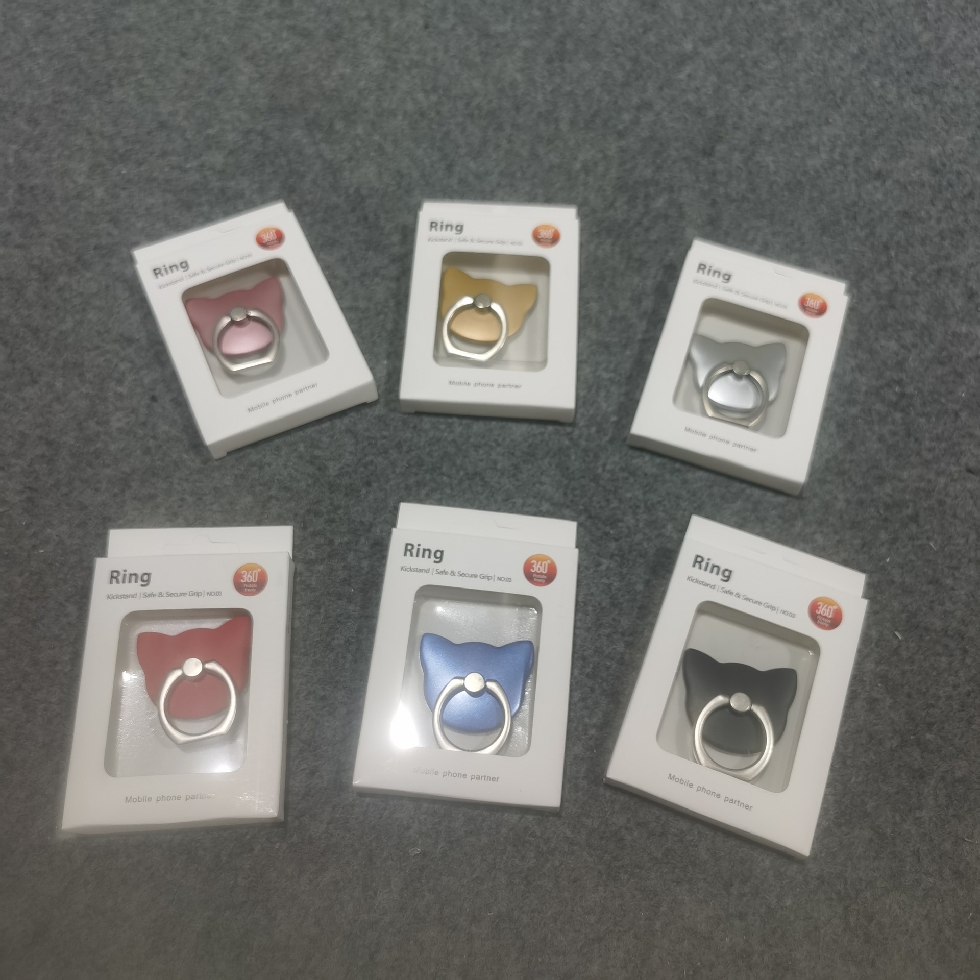 Anillo hebilla de fábrica al por mayor teléfono móvil soporte de anillo cuadrado soporte impresión perezoso teléfono móvil anillo de metal hebilla soporte