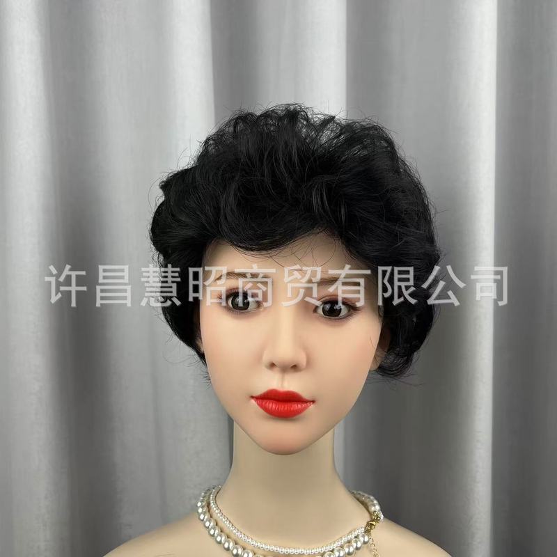 ウィッグ レディース ショートヘア 白髪 おばあちゃん 中高年 ウィッグセット ショートカーリーヘア パフォーマンス 小巻|undefined