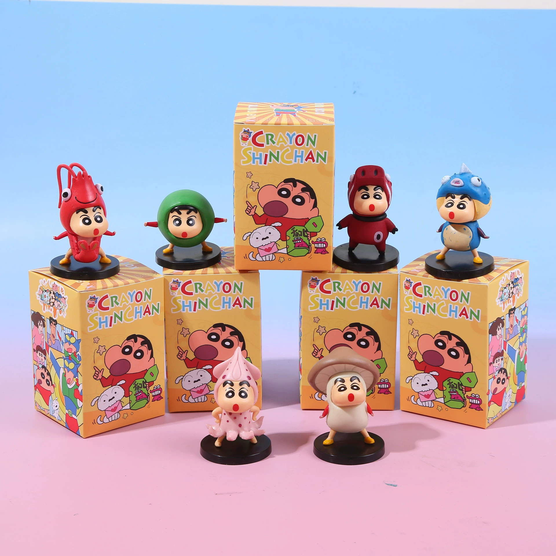 Краски-карандаши, минифигура, игрушка, осьминог, капсульная игрушка
